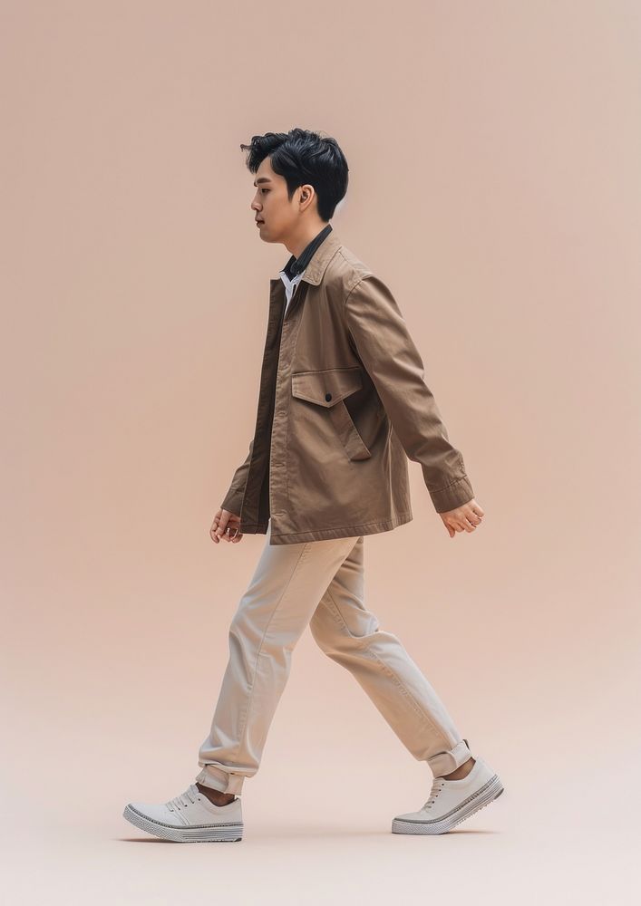 Asian footwear walking person.