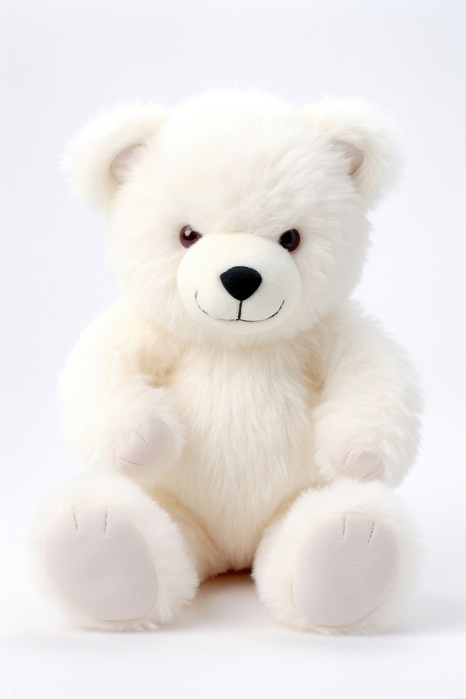 Teddy polar bear plush white toy. AI generated Image by rawpixel.