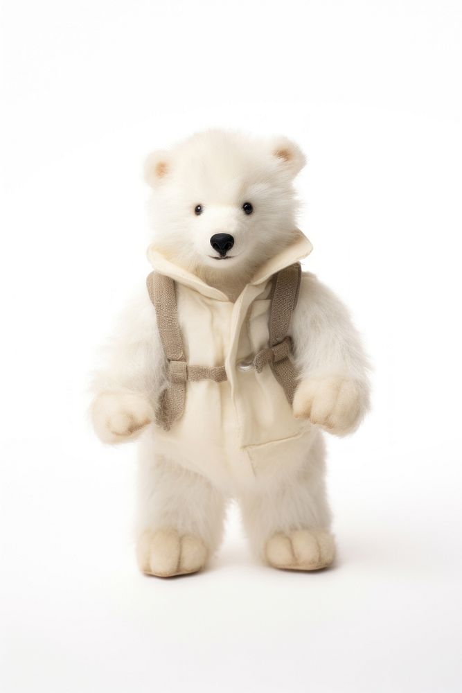 Teddy polar bear mammal white doll. AI generated Image by rawpixel.