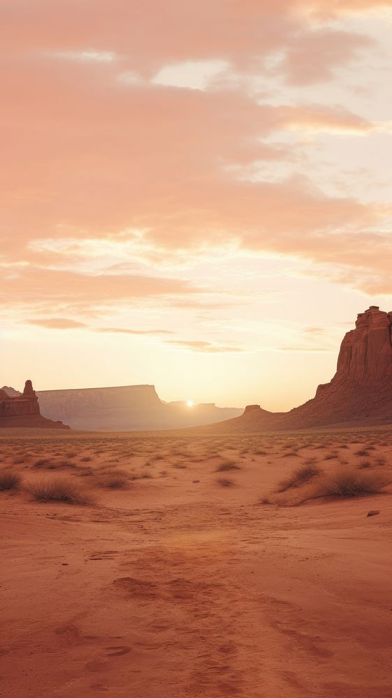  Desert landscape outdoors nature. AI generated Image by rawpixel.