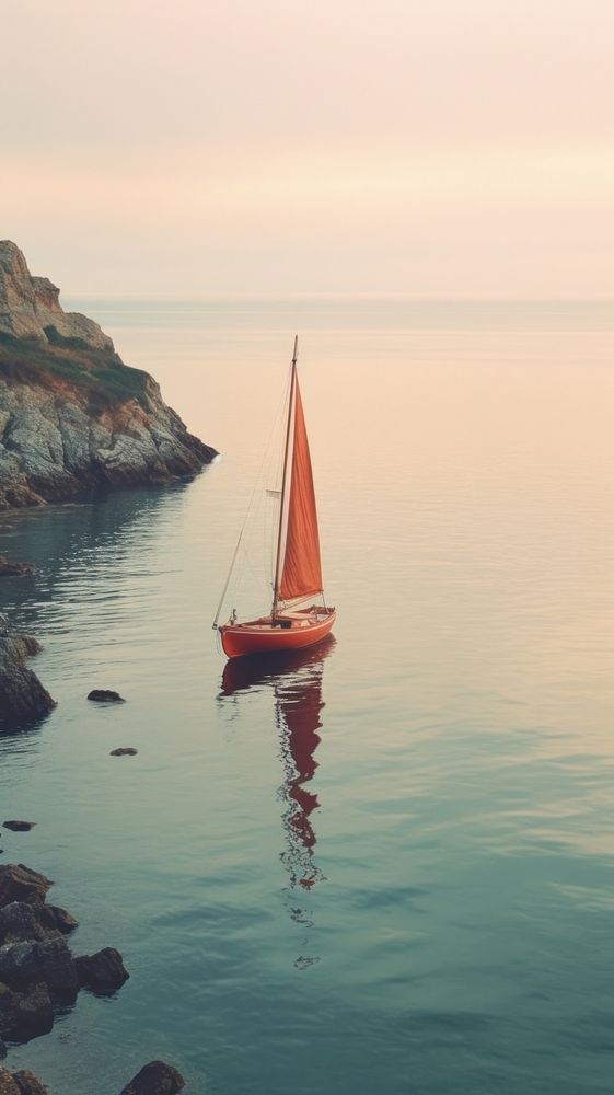  Sea bay watercraft sailboat outdoors. AI generated Image by rawpixel.