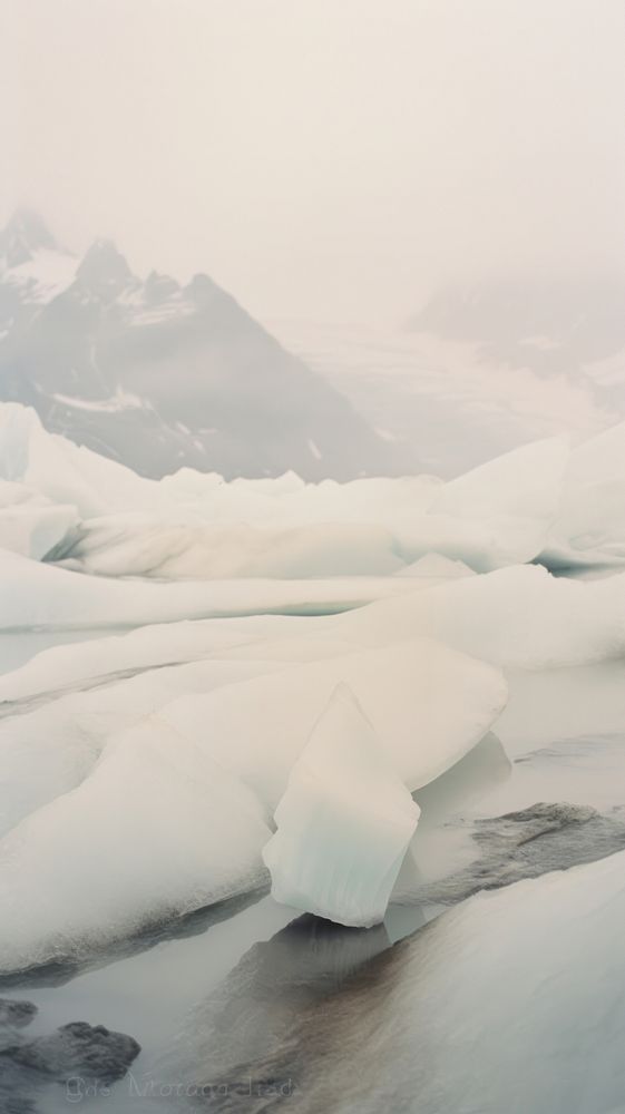  Glaciers mountain outdoors nature. AI generated Image by rawpixel.