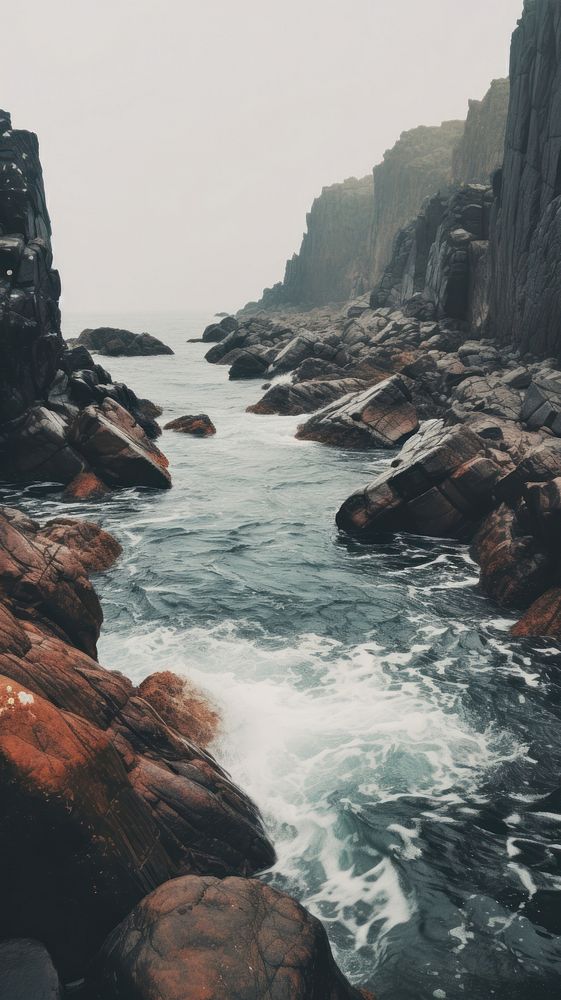  Wet rocks outdoors nature cliff. AI generated Image by rawpixel.