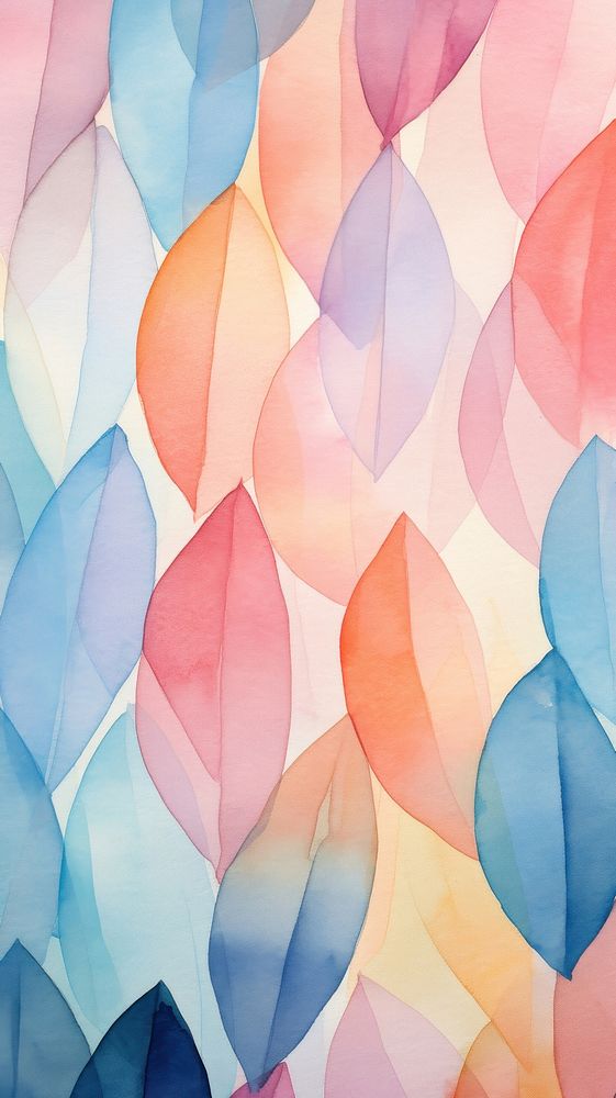 Watercolor of a glaxy pattern texture leaf.