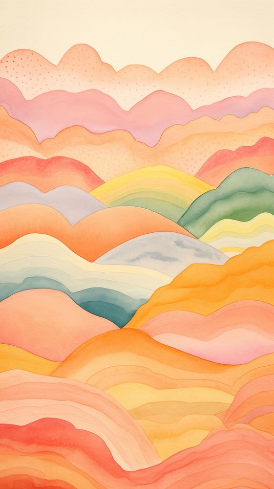 Watercolor of a desert painting pattern texture.
