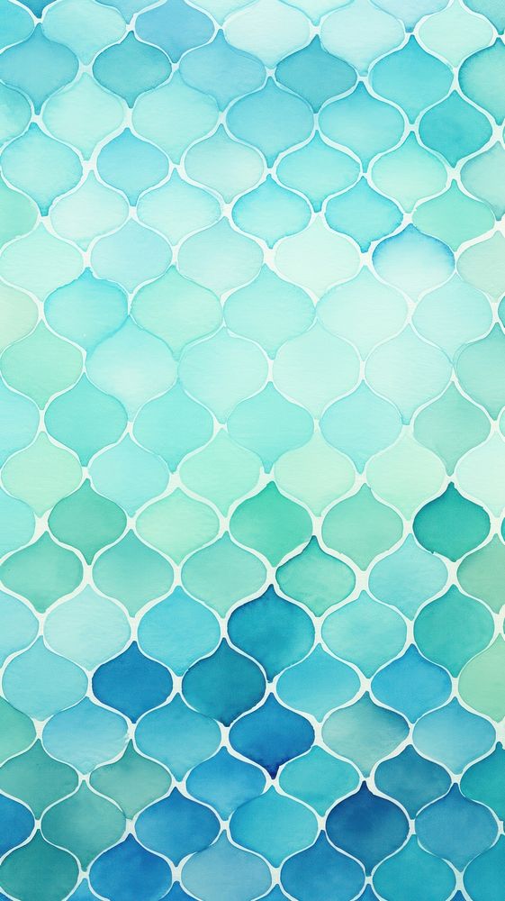 Watercolor of a sea world pattern turquoise texture.