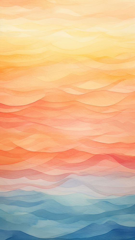 Watercolor of a sunset outdoors pattern texture.