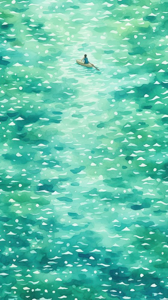 Watercolor of a river swimming outdoors pattern.