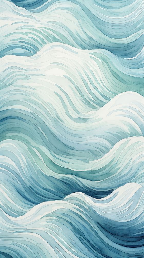 Watercolor of a wave pattern texture nature.