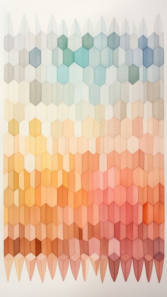Watercolor of color pencils pattern texture art.