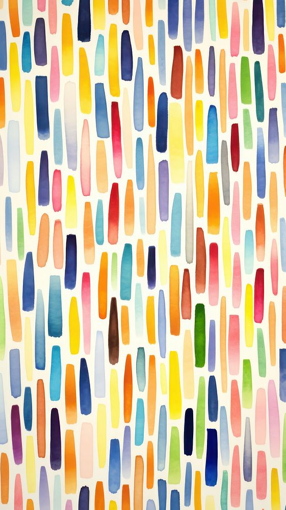 Watercolor of crayons pattern art backgrounds.