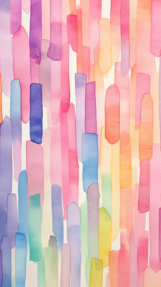 Watercolor of crayons pattern texture art.
