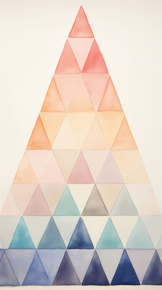 Watercolor of the great pyramid pattern backgrounds creativity.