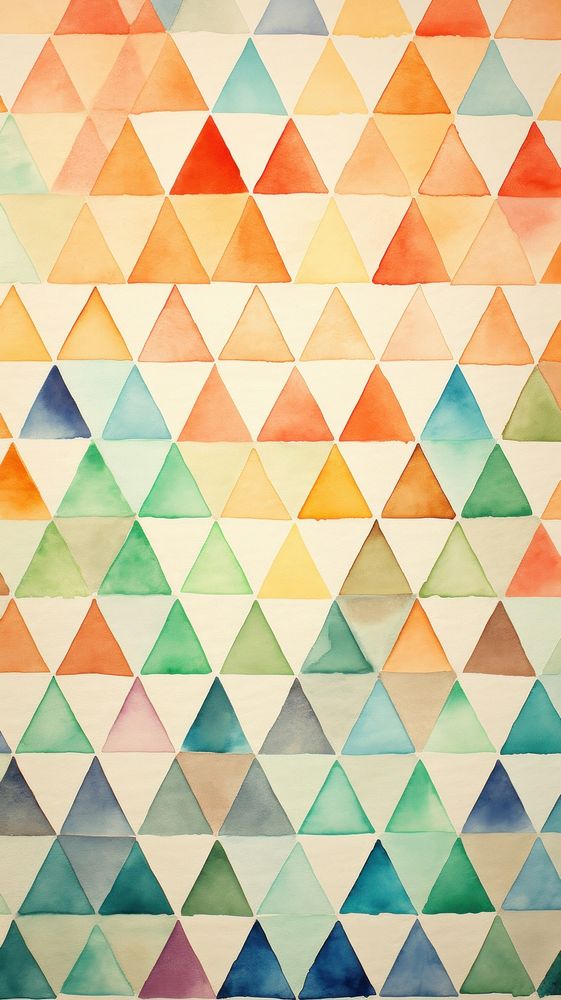 Watercolor of triangle pattern texture art.