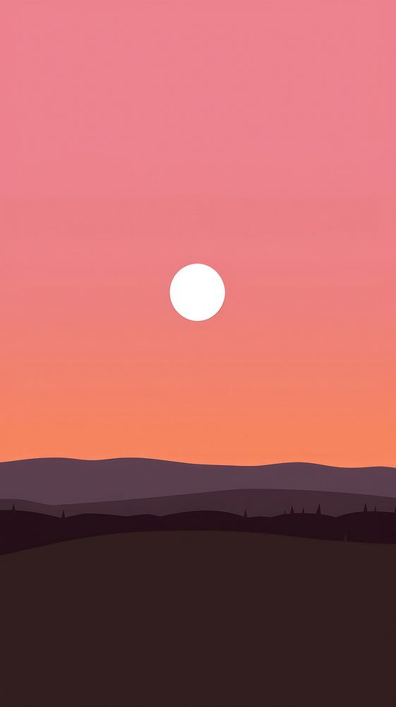 Landscape and sunset outdoors horizon nature. AI generated Image by rawpixel.
