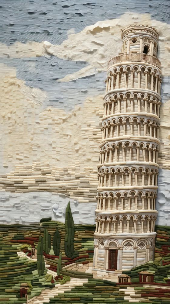 Leaning tower of pisa architecture building landmark.