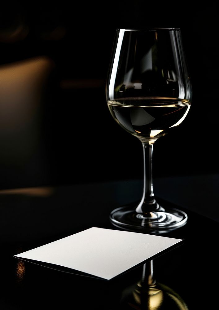Glass wine drink black.