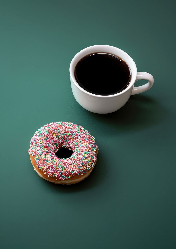 Coffee cup donut food mug.
