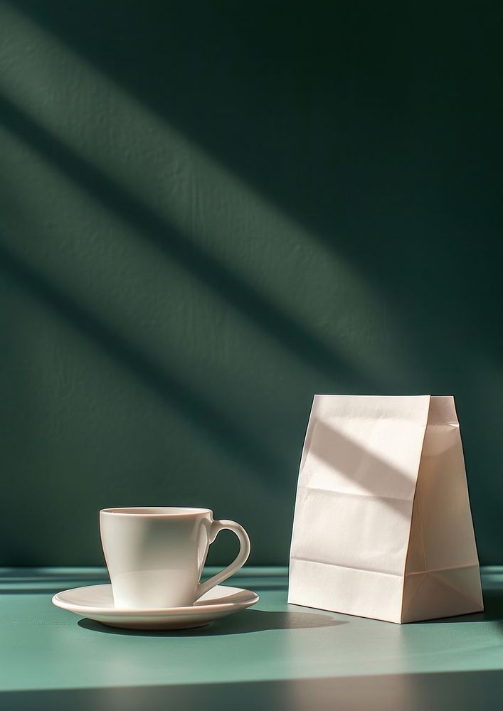 Coffee cup paper green mug.