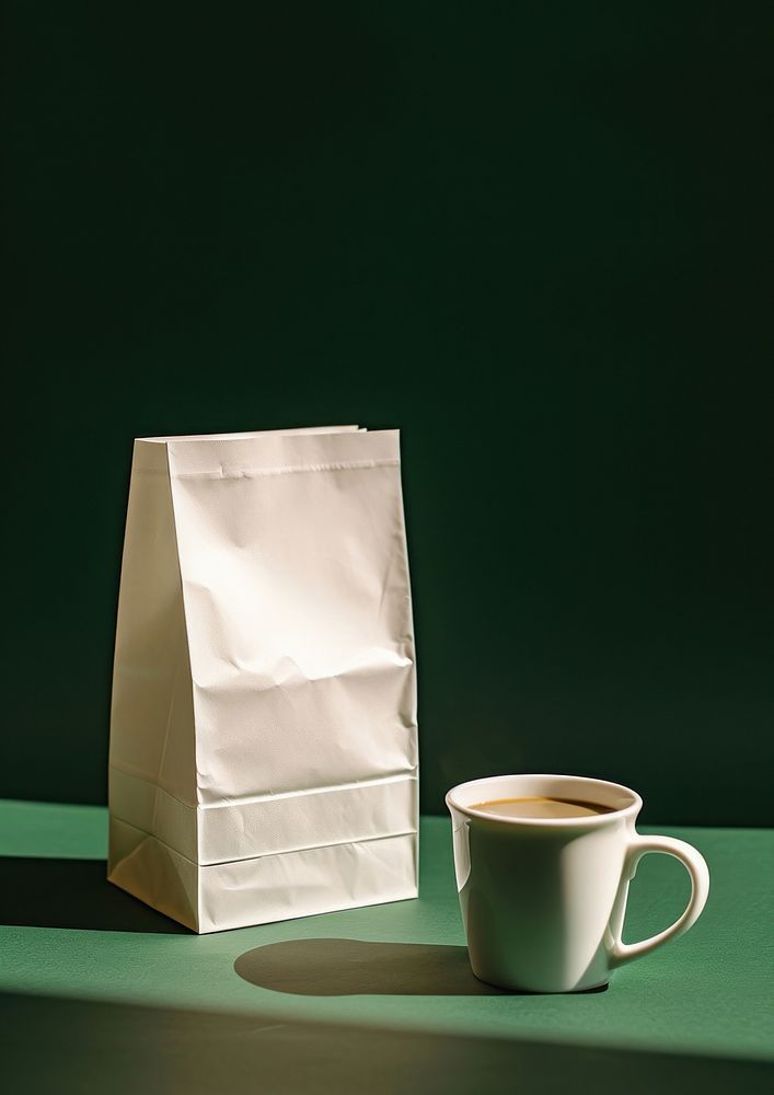 Coffee cup paper green mug.