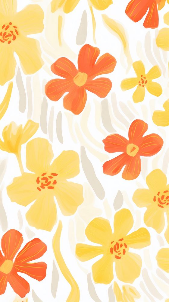 Flower pattern backgrounds wallpaper. AI generated Image by rawpixel.