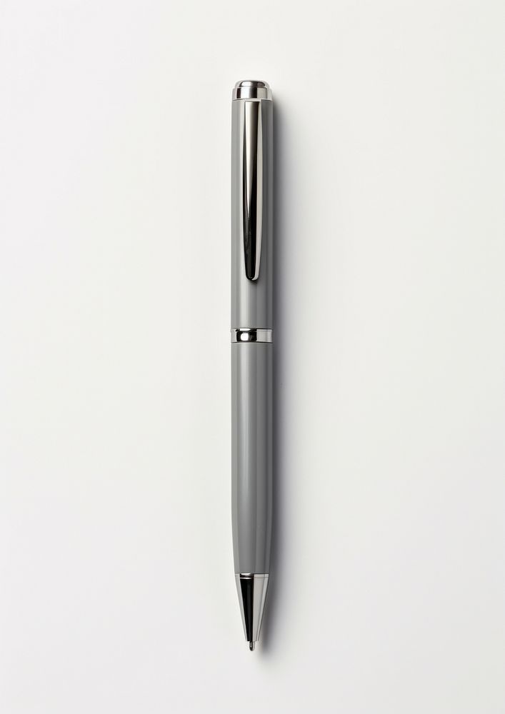 Pen  gray silver metal.