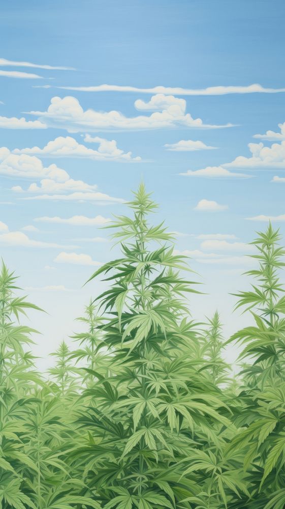 Cannabis field outdoors nature plant.