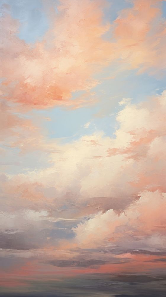 Cloudy sky outdoors painting horizon.