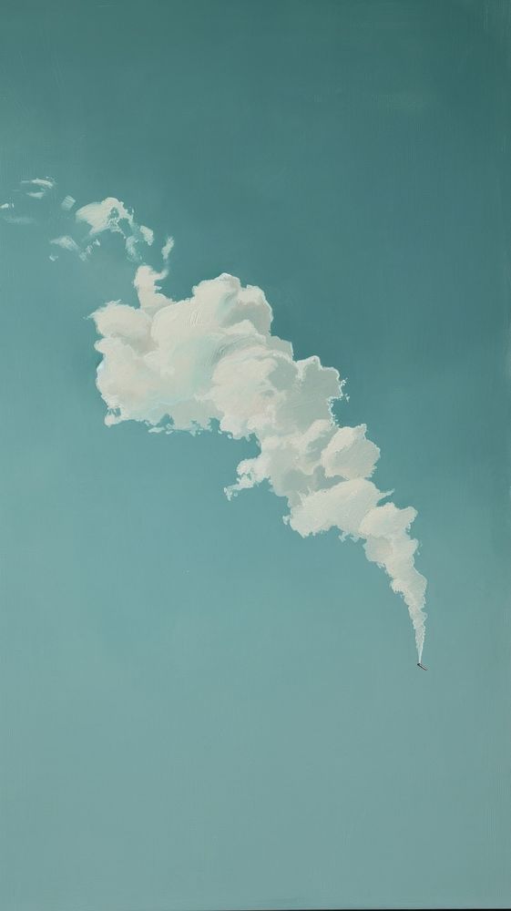Angle flying and smoking painting nature cloud.