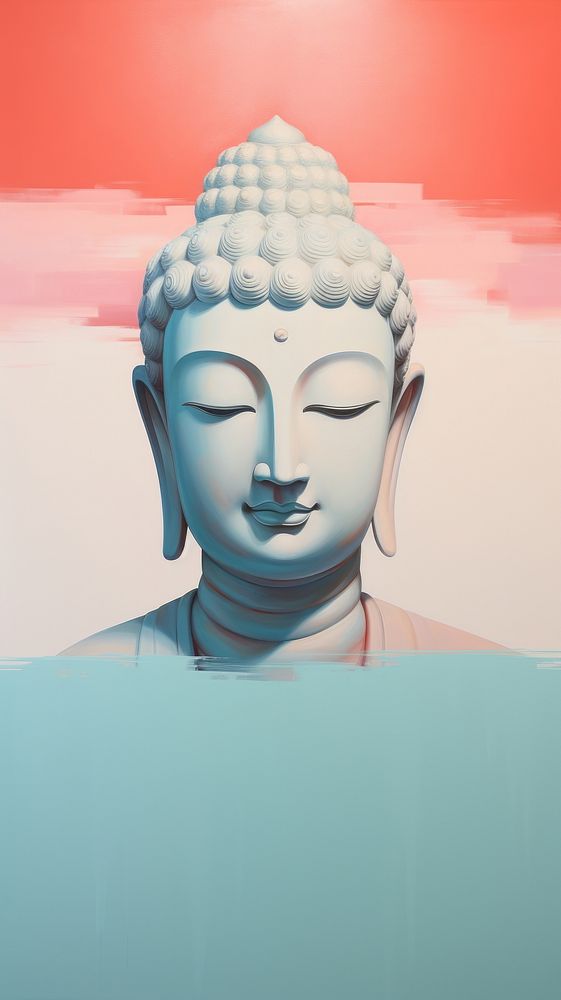 Buddha painting art representation.