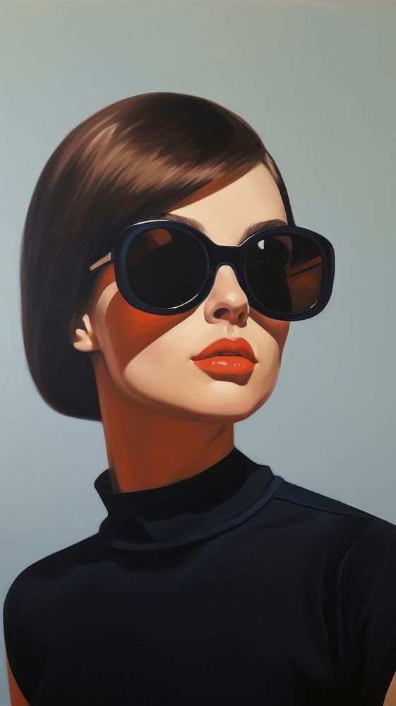 Woman wearing sunglasses portrait adult accessories.
