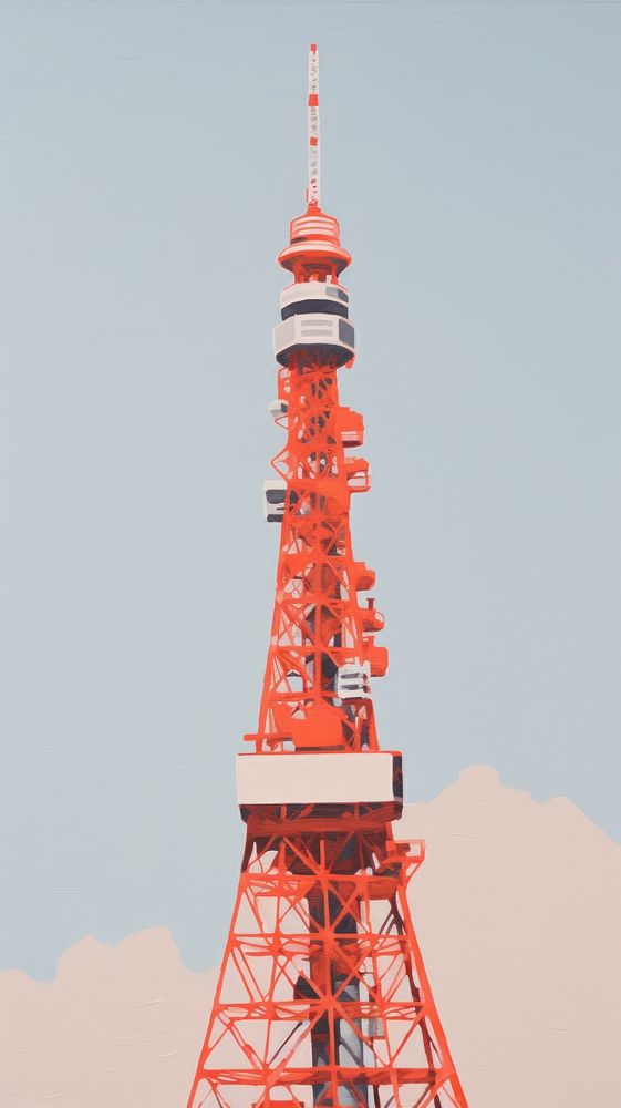 Tokyo tower architecture broadcasting technology.