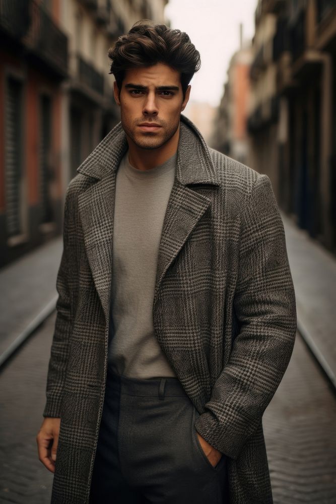Coat overcoat portrait fashion.