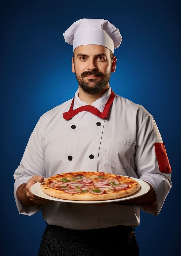 Man pizza uniform adult.