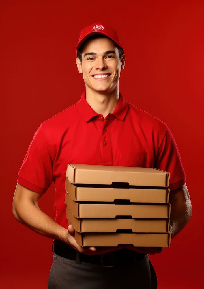 Man box cardboard adult.