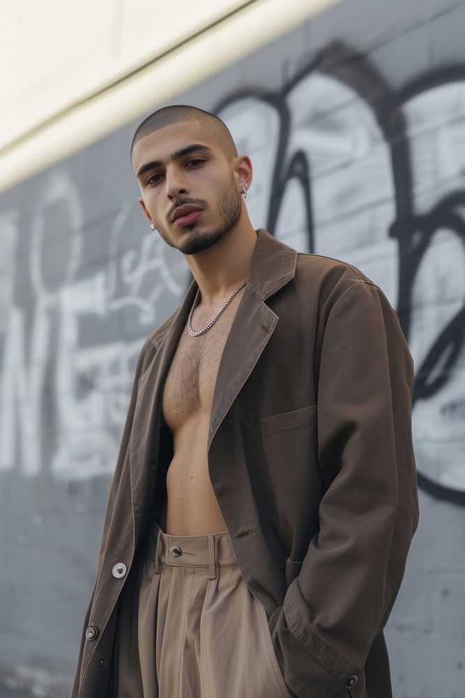 Middle Eastern man portrait photography fashion.