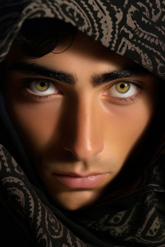 Middle Eastern man photography portrait fashion.