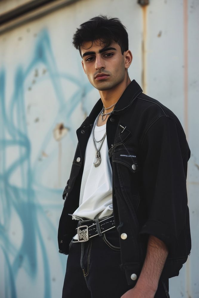 Middle Eastern man portrait fashion adult.