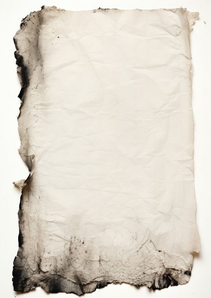 White paper with burnt backgrounds document text.