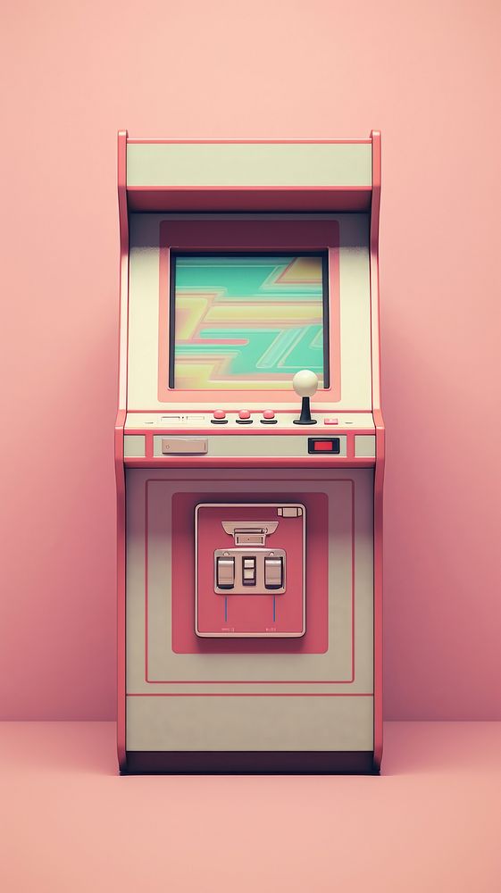Retro film of an arcade machine game technology.