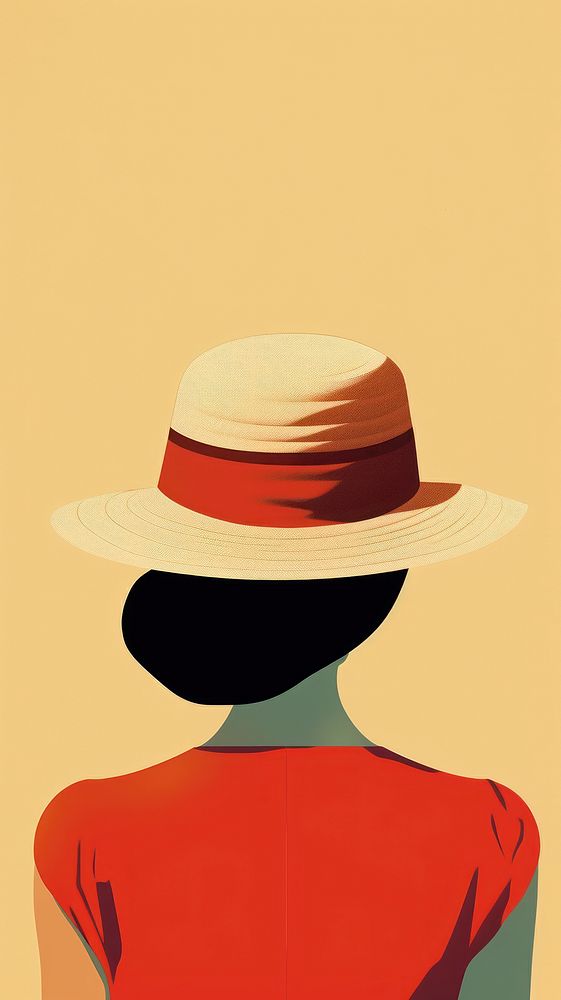 Retro film of sun hat art headwear sombrero.