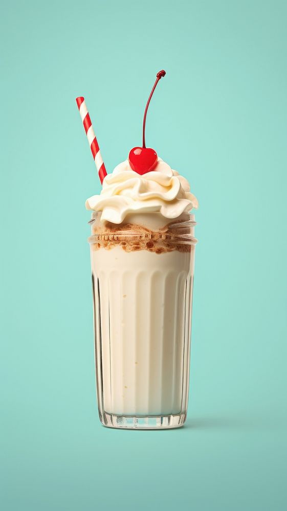 Retro photography of a milkshake dessert cream drink.