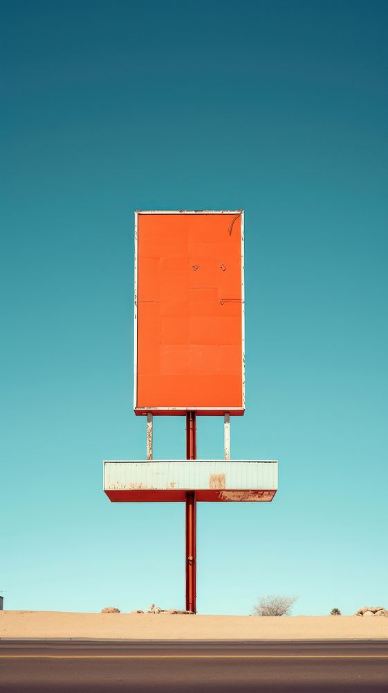 Retro photography of a billboard advertisement architecture lifeguard.