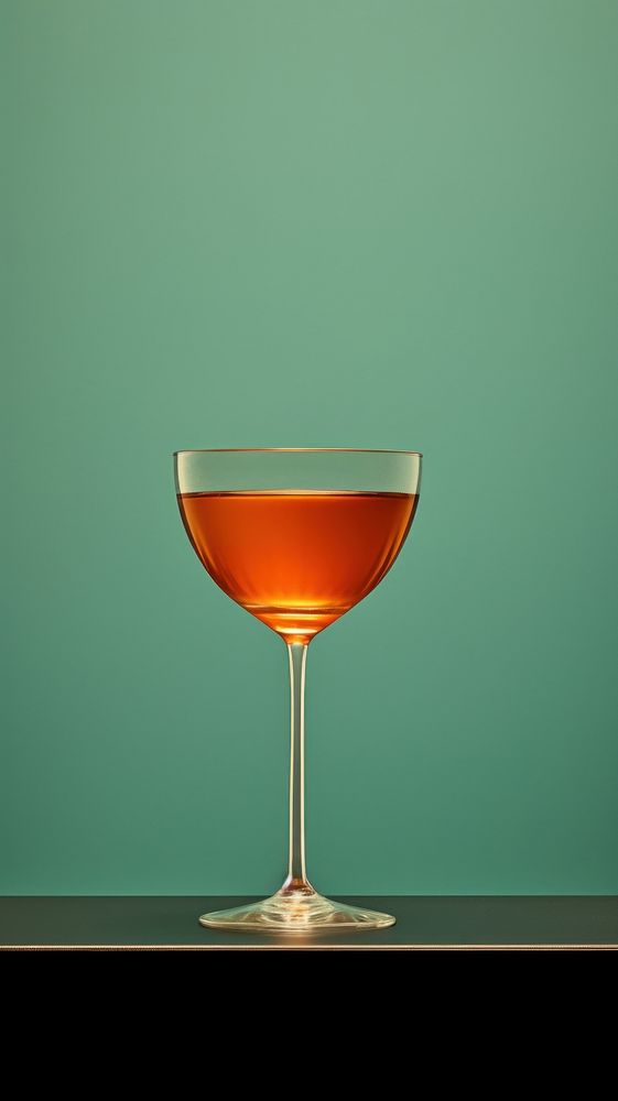 Retro photography of a cocktail glass drink cosmopolitan.