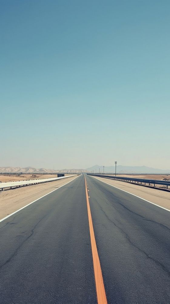 Retro photography of a highway outdoors asphalt horizon.