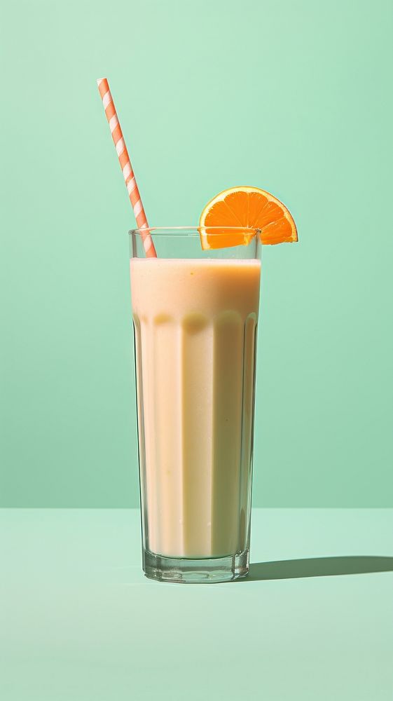 Retro photography of a smoothie milkshake drink juice.