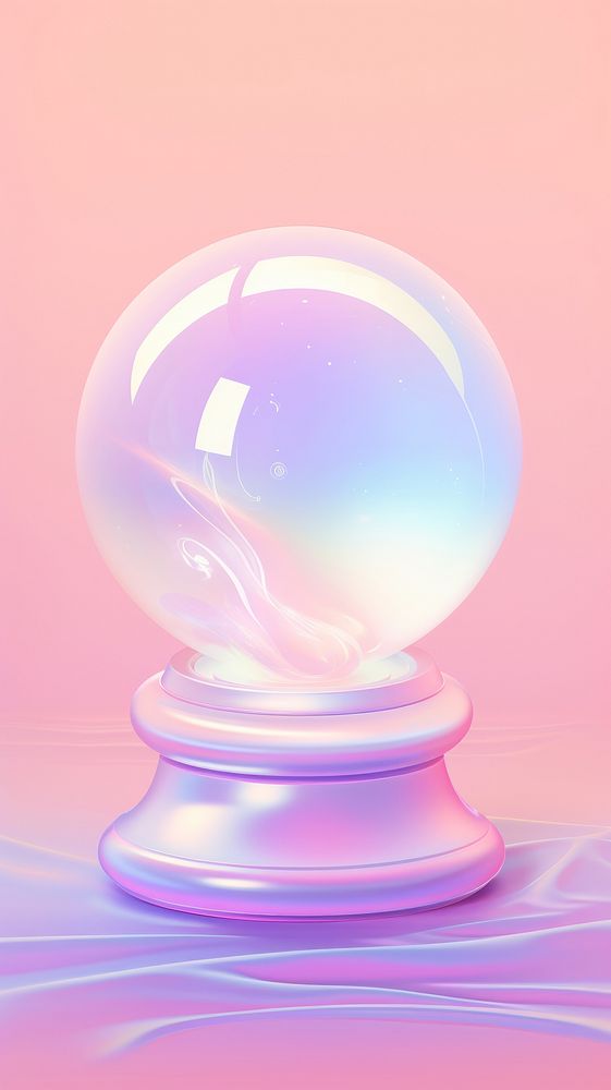 Crystal ball lighting sphere purple.