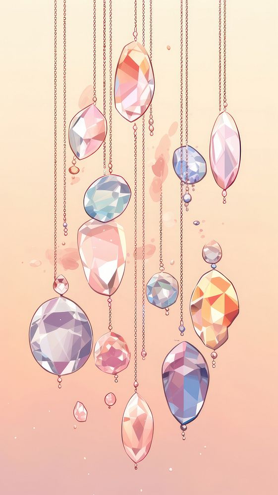 Gemstones necklace jewelry earring.