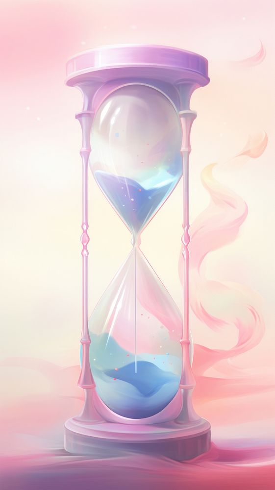 Hourglass deadline circle purple.