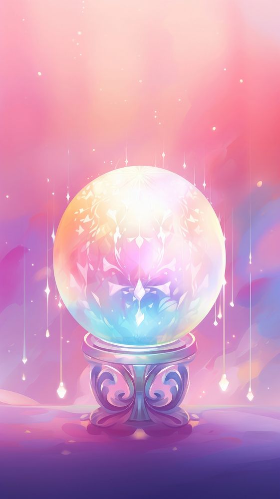 Crystal ball universe lighting sphere.